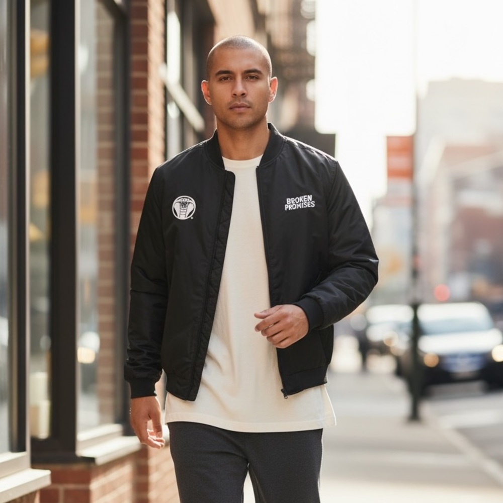 Broken Promises Black Bomber Jacket